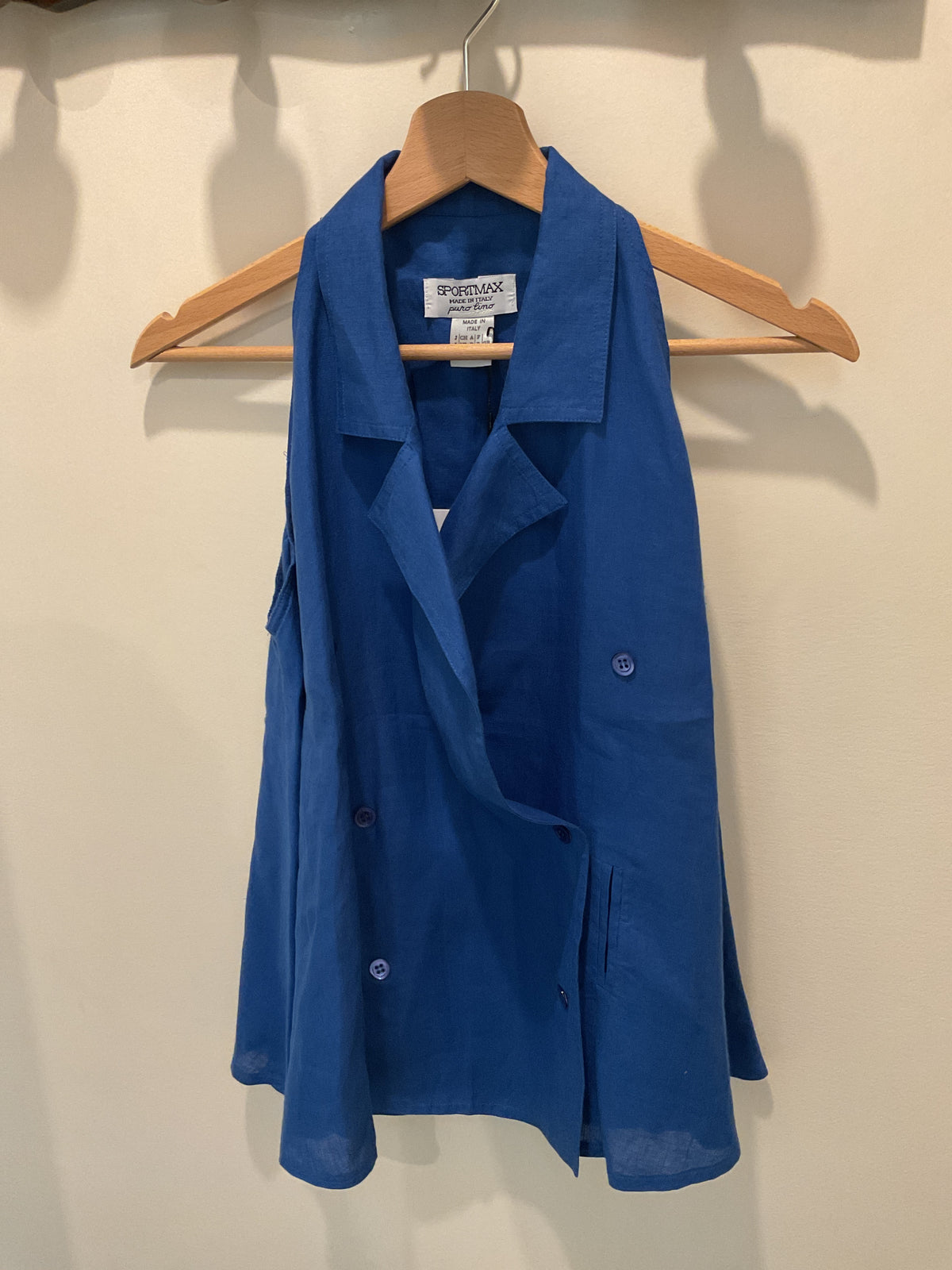 Sportmax | Blue linen top