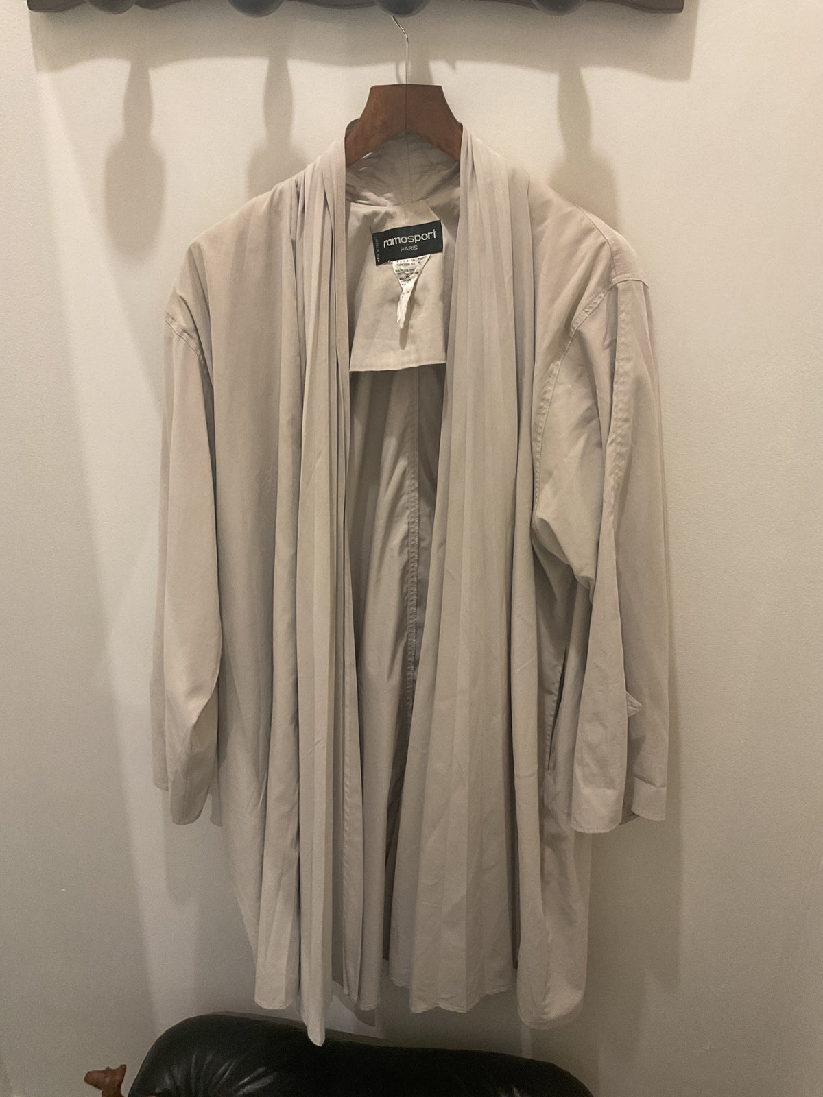 Ramosport |  beige pleated raincoat