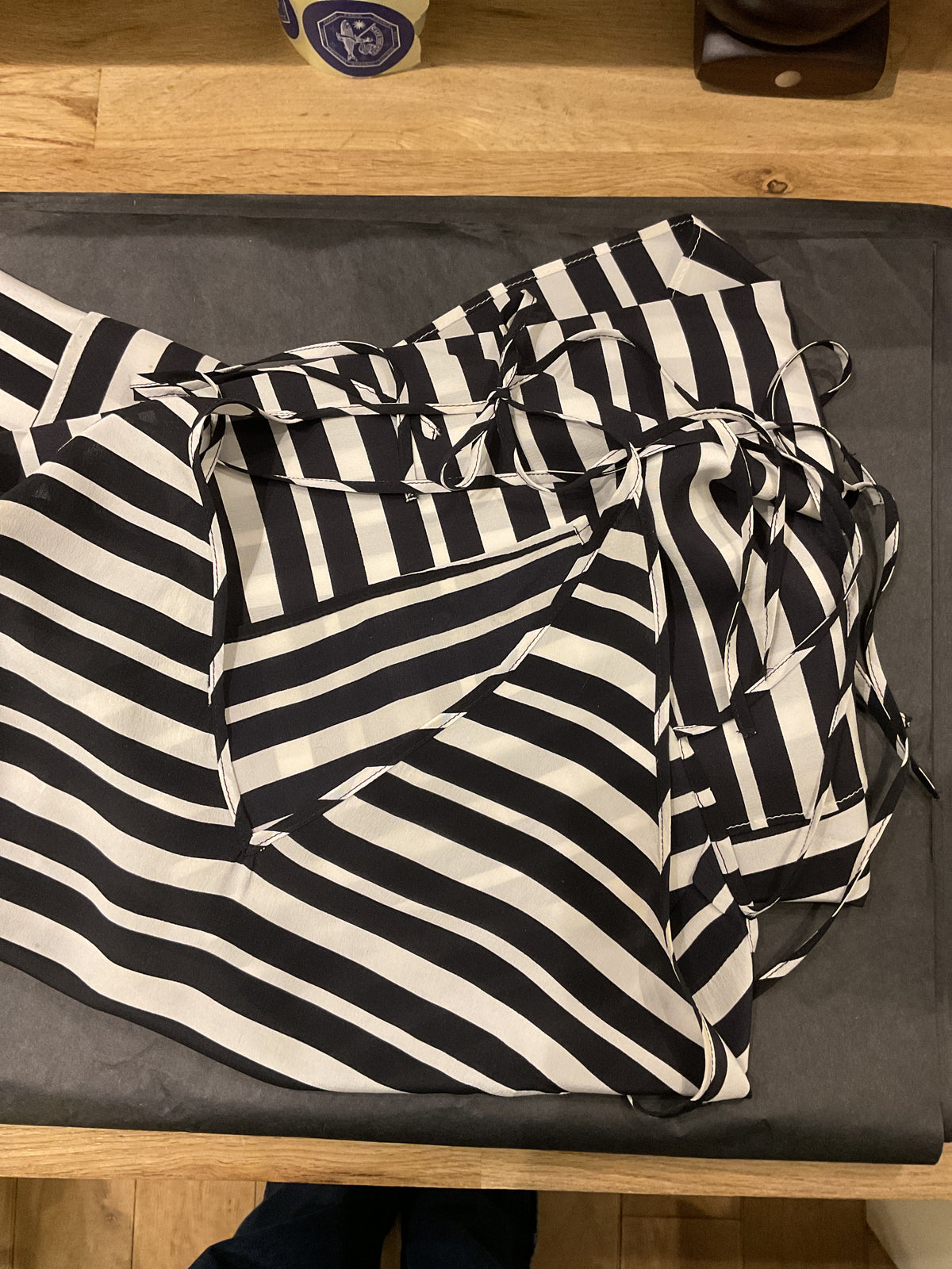 Gianfranco ferré | Black and white striped Silk set