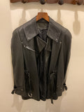 idéal cuir par claude Montana | Black Leather jacket