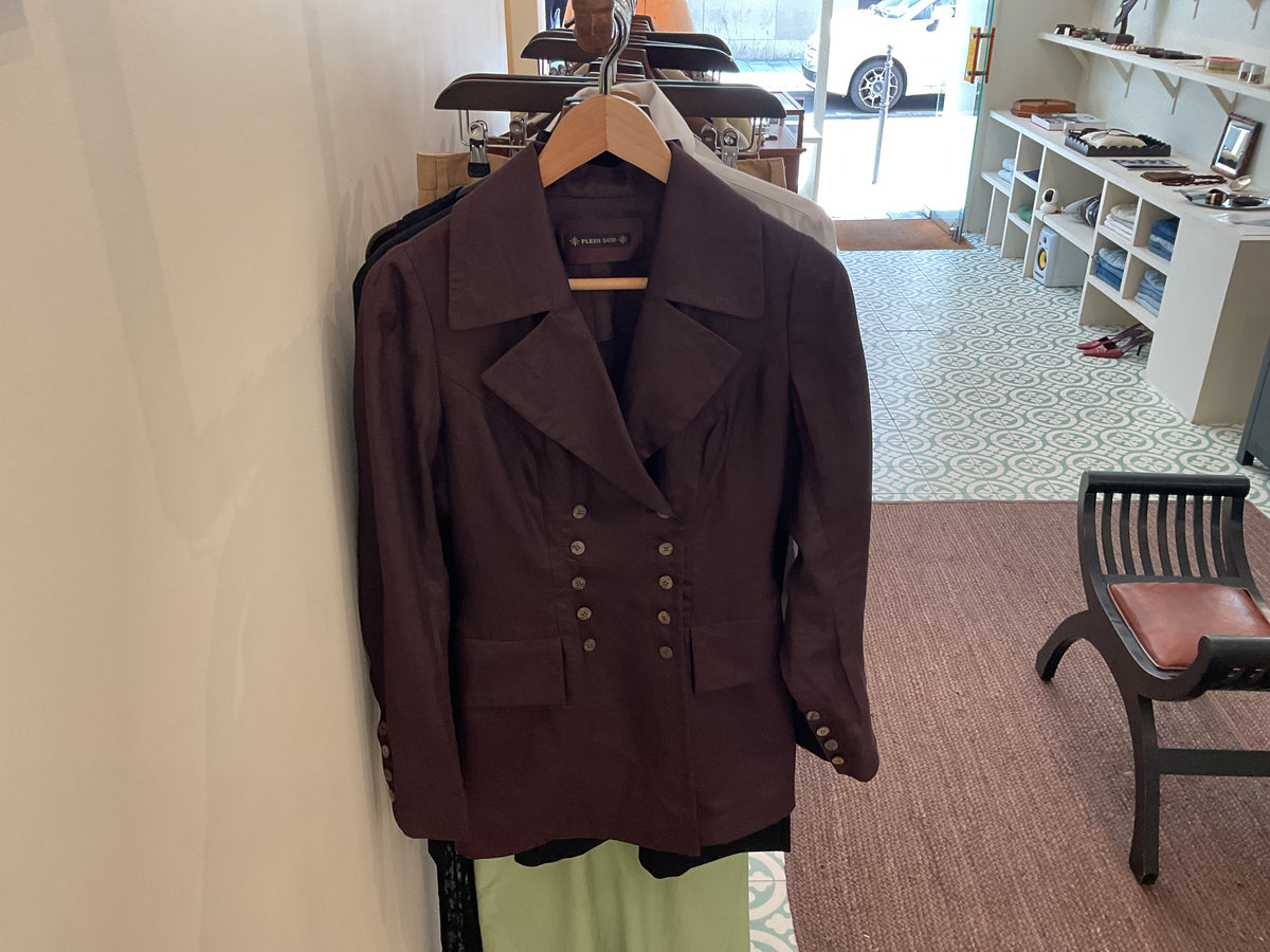 Plein Sud | Brown linen blazer