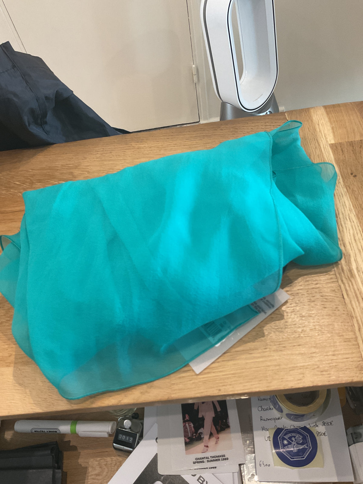 Alberta Ferretti | Turquoise Silk shawl scarf
