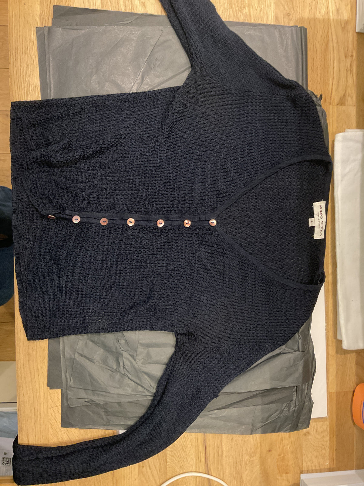 Armand ventilo | Navy knitted cardigan