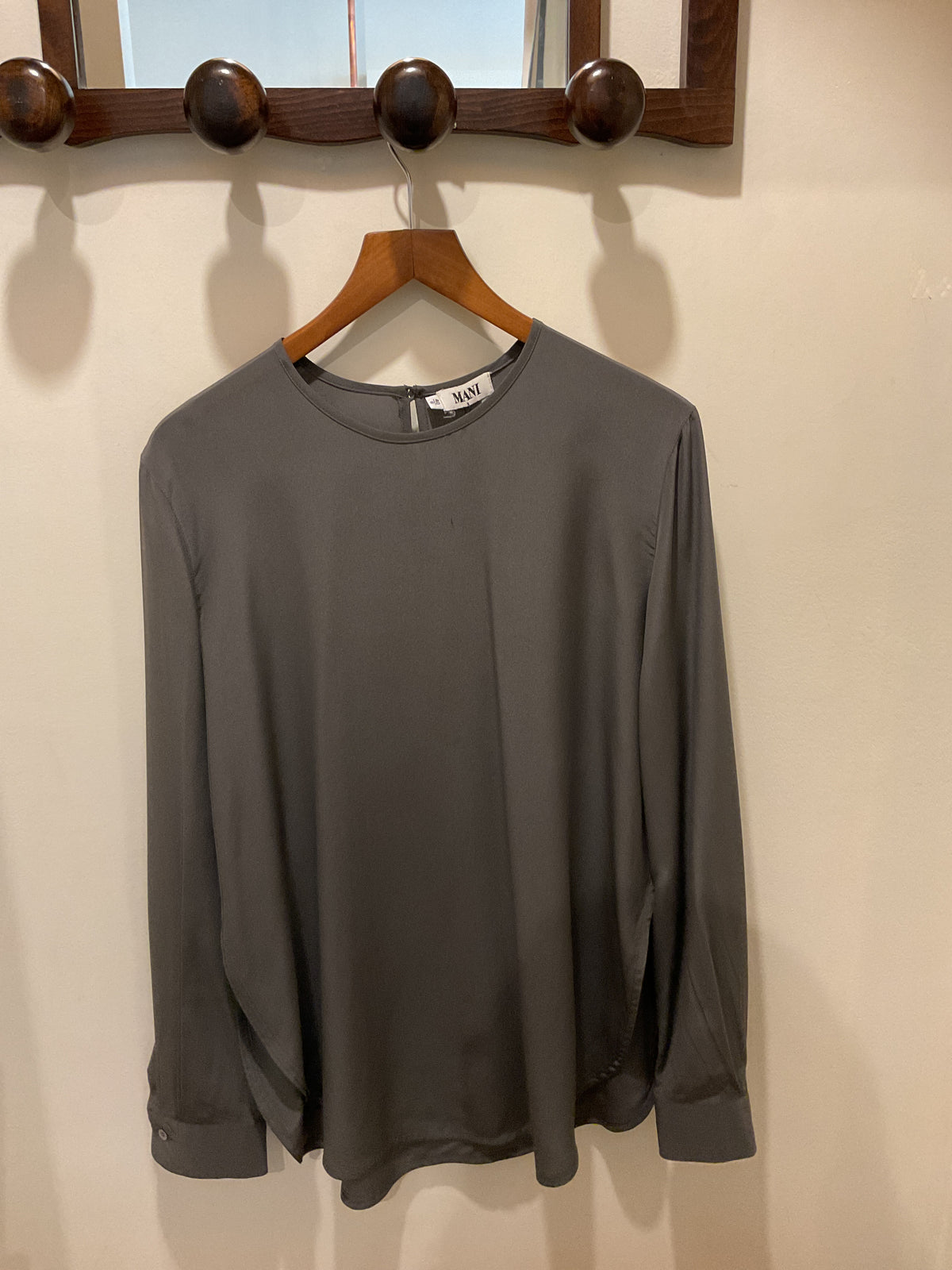 Mani | Grey silk blouse
