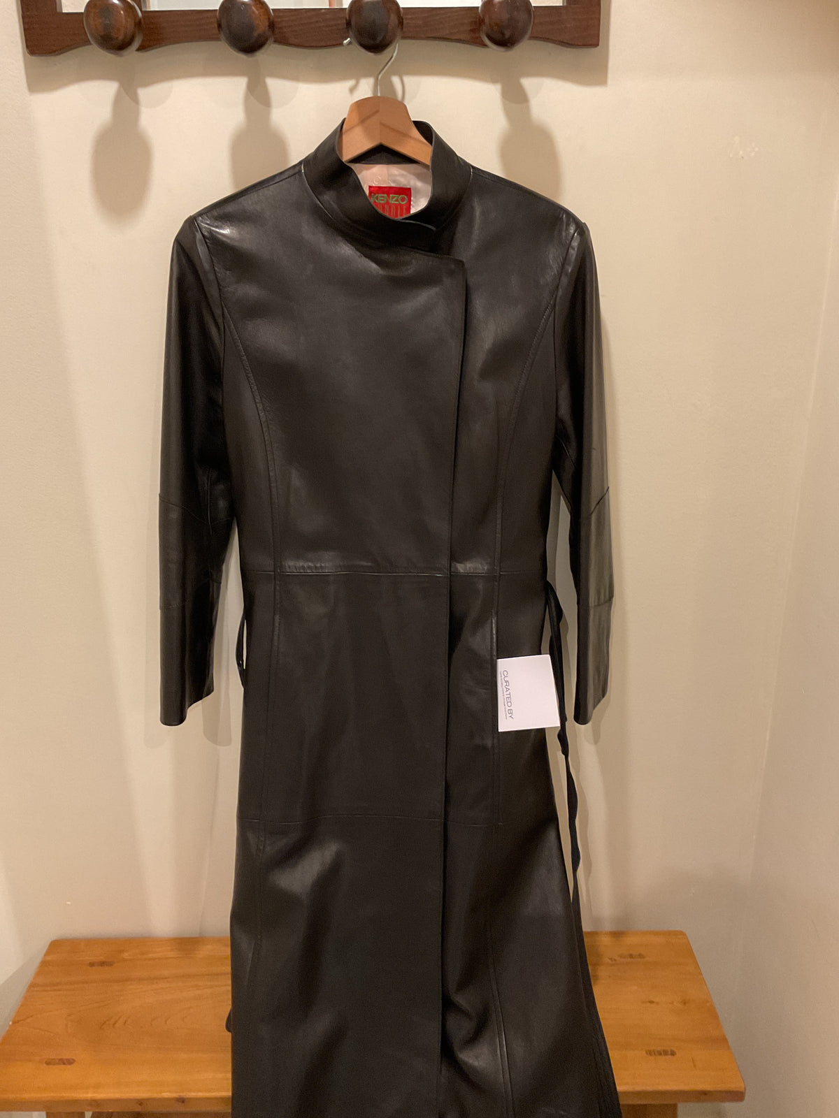 Kenzo | Black Lambskin Long Trench