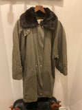 Anne Marie Beretta | Khaki Trench Wool and Cotton - Fur Collar