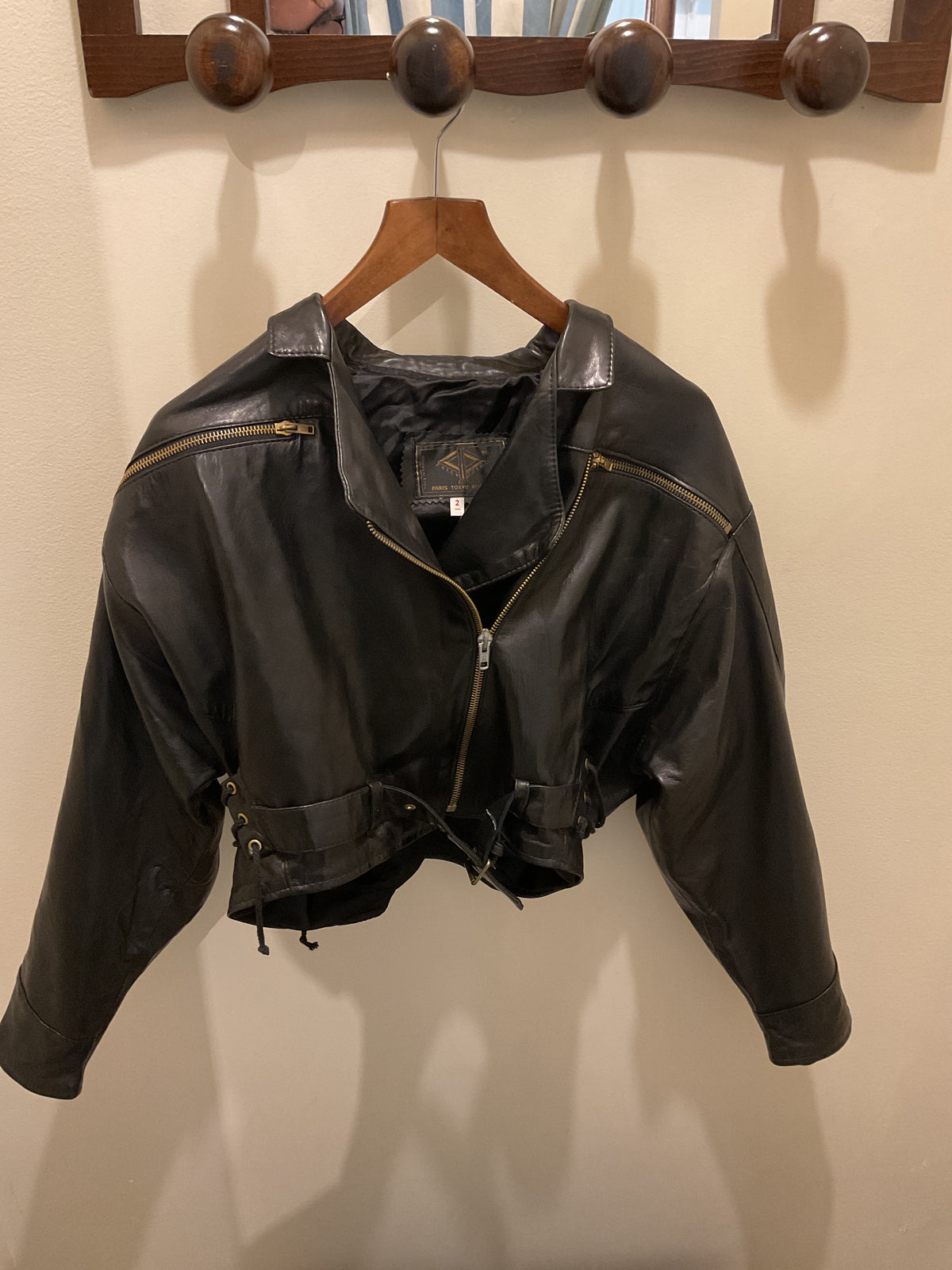 Pellessimo | Black cropped leather jacket