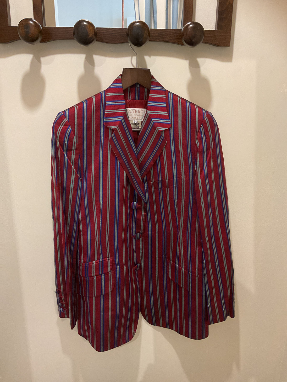 Nina ricci | Silk red blazer with stripes