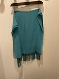 Unknown | turquoise fringe scarf