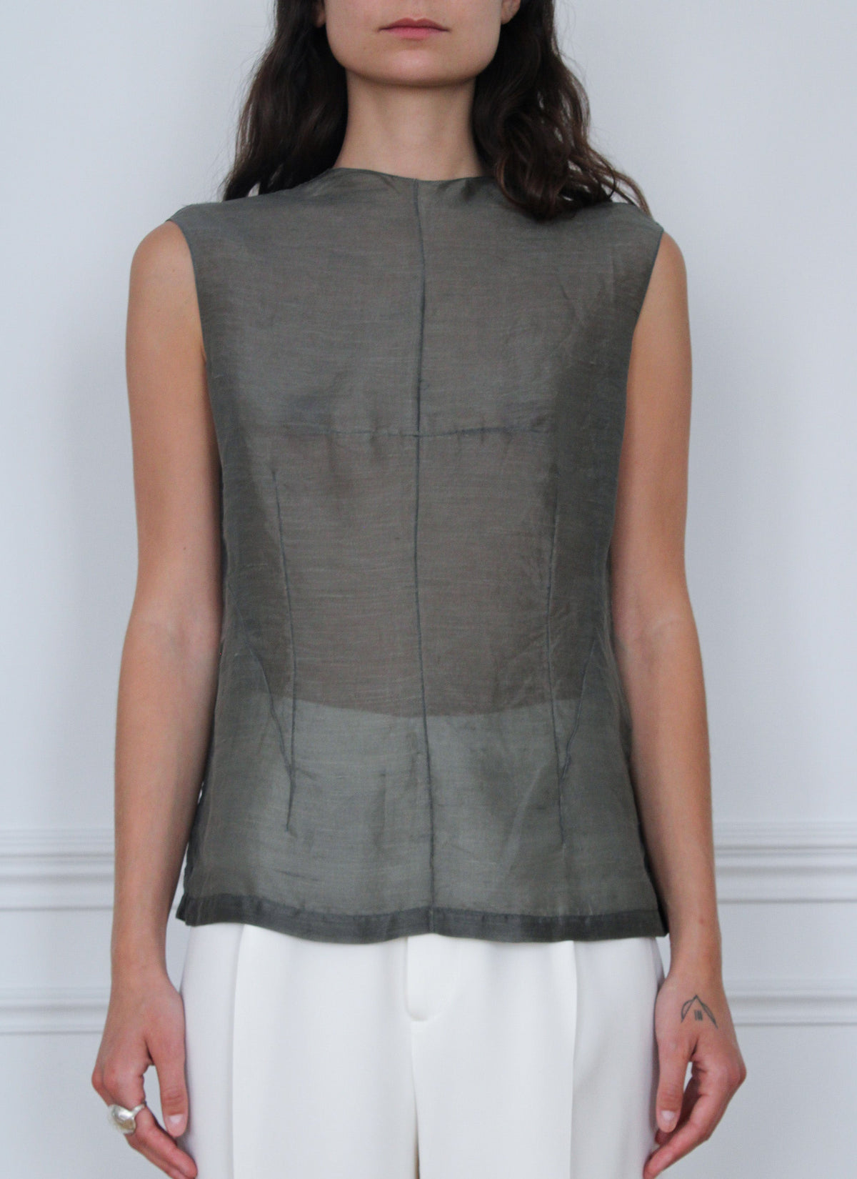Donna Karan Grey Blouse