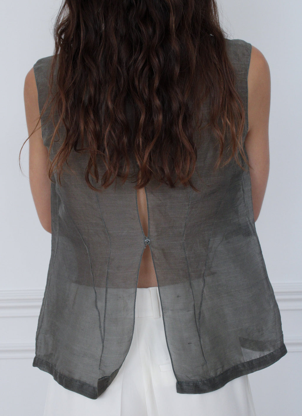 Donna Karan Grey Blouse