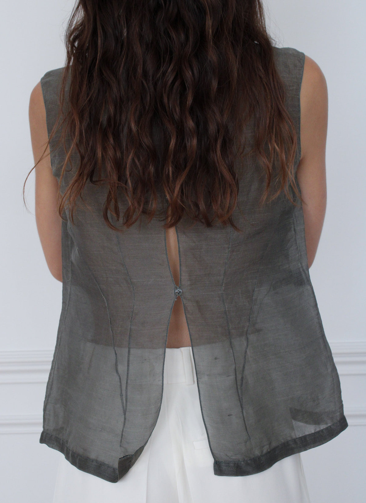 Donna Karan Grey Blouse