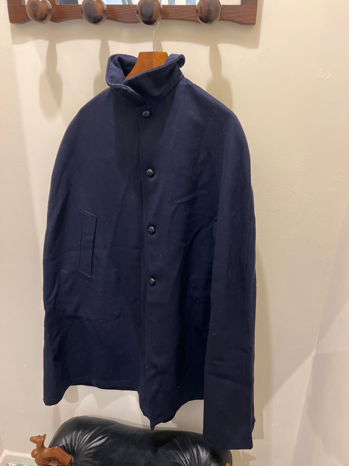 Unknown | Navy Cape drap de laine