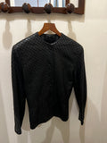 Gianni Versace | Black embroided leather jacket