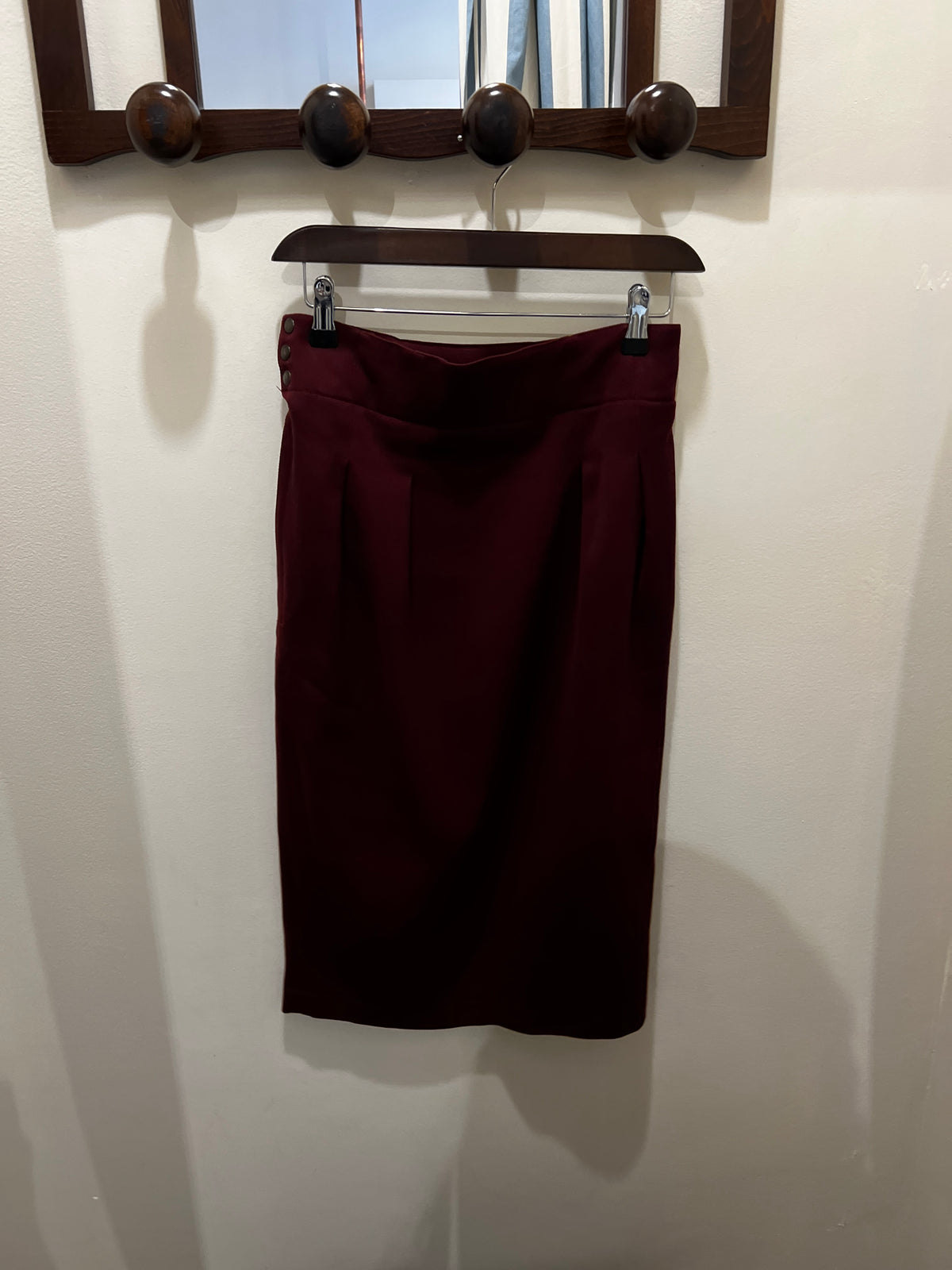 Azzedine Alaïa | Burgundy Wool Skirt